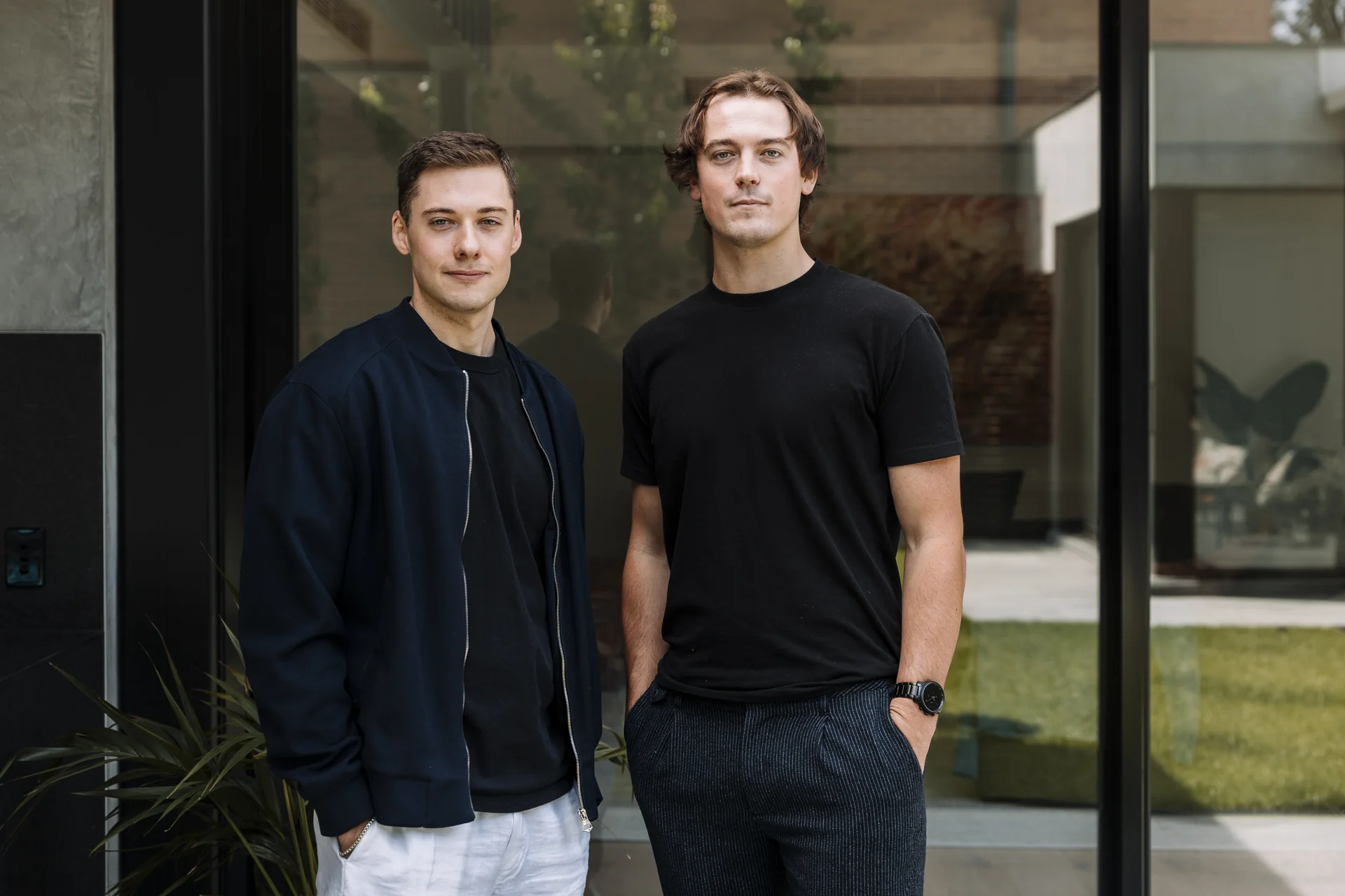 Tyler M. and Angus M., co-founders of TMJ Tutoring, standing together